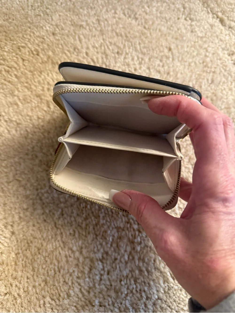 Coach- White Cherry Print Zip Wallet - Picture 3 of 3